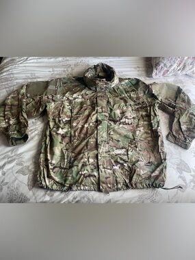 Mens Military ADS GEN 3 Green Multicam Fire Resistant Soft Shell Jacket Large